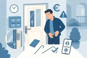 Porte claquée avec clés restées à l’intérieur
